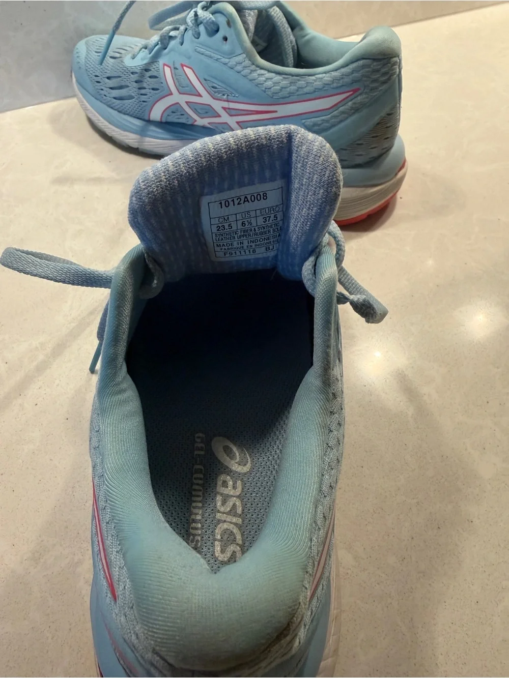 Asics light blue women's running shoe size 6.5 or 37.5